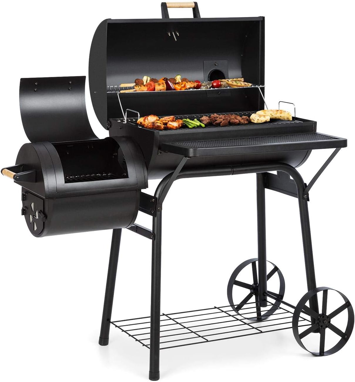 Klarstein Beef Brisket Smoker Grill Charcoal Grill/Smoker, Stainless