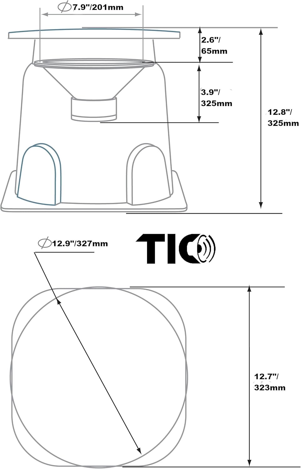 TIC GS3 8" Outdoor Weather-Resistant Omnidirectional In-Ground Speaker(Single): Home Audio & Theater
