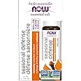 NOW Essential Oils, Seasonal Defense Roll On, Non-GMO Project Verified, Cleansing Blend, Steam Distilled, Topical Aromatherap