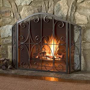 HYDT Chimenea Pantalla Pantalla de Chimenea Plegable Resistente