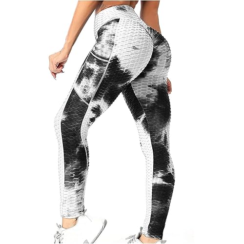 Realdo Famous TIK Tok Leggings, Yoga Pants for Women High Waist Tummy Control Bubble Hip Lifting Workout Running Tights