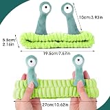 Molain Face Wash Headband Coral Fleece Green Elastic Non-Slip Makeup Accessory view 2