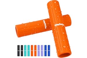 WayToGo Kayak Paddle Grips, Non-Slip Paddle Grips for Kayaking, Soft Silicone Wraps Blister Prevention Kayak Paddle Board Accessories for Take-Apart Paddles, 2 Pack