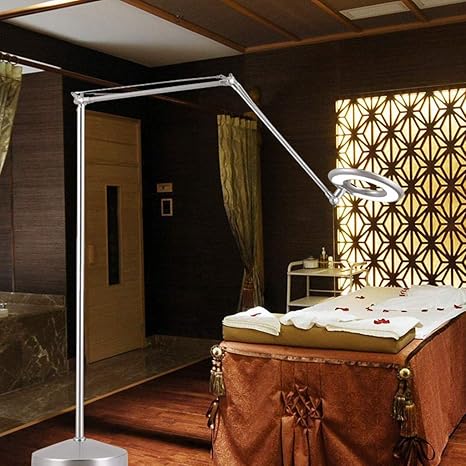 LIJUEZL LED Faltbare Stehleuchte für Beauty/Wimpern/Tattoo/Super Bright White Light Metallstange