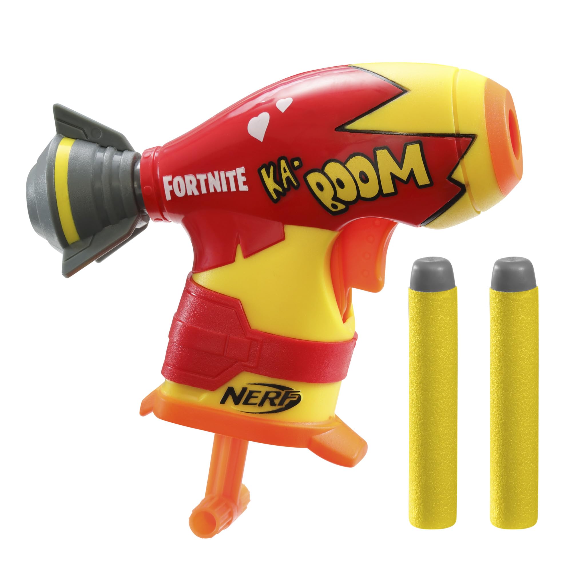 Nerf Fortnite Micro Bombs Away! Mini Dart-Firing Blaster - Fortnite Bombs Away! Glider - Includes 2 Nerf Elite Darts