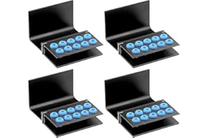 EustomA 10 Holes Burs Holder 4pcs/Set Blocks Autoclavable Bur Case (Black)