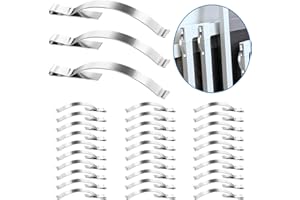 LUXIFY 30 PCS Window Screen Tension Spring Clips - Securely Hold Screens in Aluminum Channels - 1/4” Wide 2-1/4” Long - Durable Stainless Steel Stabilizing Screen Windows