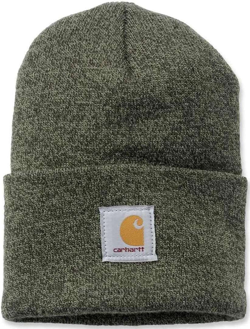 Carhartt Men's Acrylic Watch Hat A18, Black/White, One Size at  Men’s Clothing store