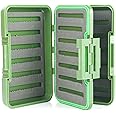 Maxcatch Fly Boxes For Fly Fishing Double Side Waterproof Fishing Tackle Box (Olive (4 Split Foam Inserts), 5.9inch x4.1inch x1.7inch)