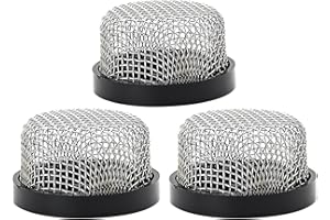 HHLZDHH 3 Pack ¾ Inch -14 Stainless Steel Mesh Strainer Aerator Screen – Inline Water Filter for Livewell Pump/Baitwell, Industrial Plumbing/Garden Washers, Marine-Grade Rust-Proof Easy Installation
