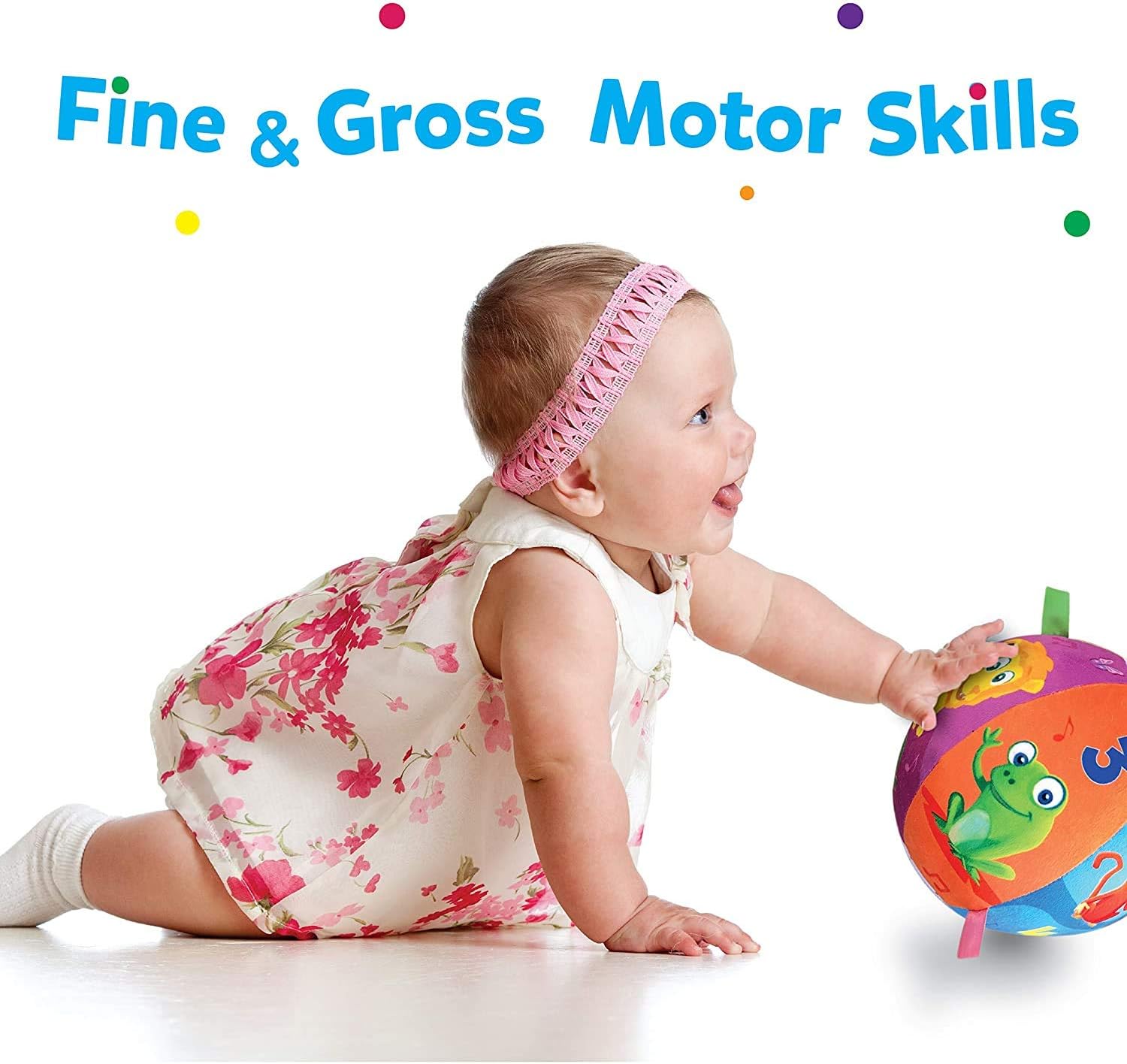Move2Play Interactive Animal Sounds Crawl Ball Toy for Babies and Toddlers, Baby Ball for Ages 6 Months to 1, 2 Year Old boy and Girls: Toys & Games
