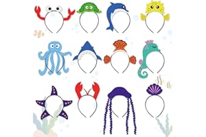 CiyvoLyeen 12Pcs Sea Animal Party Headband Under the Sea Themed Birthday New Year Party Favors for Students Costumes Dress-up Party