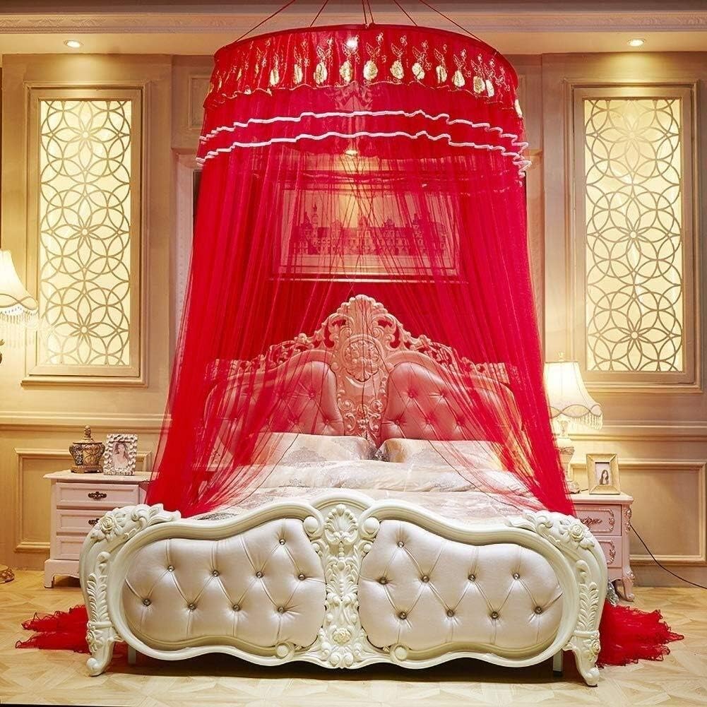 ANice Round Curtain Dome Bed Canopy Dream Tent Ceiling Hanging Net