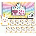 Unicorn Candy Lollipops (12 pieces) Individually Wrapped Suckers, Great for Unicorn Birthday, Party Favors, Candy Buffet, Pinata, Goodie Bags