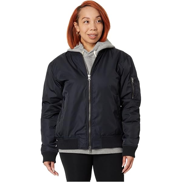 Amazon.com: LABEL Go-To Bomber Jacket Black LG : Clothing, Shoes