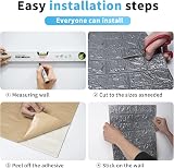 Art3d 10Pcs 3D Brick Wallpaper Grey Peel and Stick Waterproof Panels 14.5 Sq Ft view 6