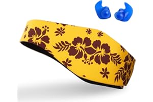 Qshare Swimming Headband & Silicone Earplugs – Best Design Ear Band to Protect Swimmer's Ears, Doctor Recommended to Keep Water Out and Earplugs in, 2 Sizes for Toddlers & Adults…