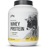 Levels Grass Fed Whey Protein Powder, No Artificials, 24G of Protein, Vanilla Bean, 5LB