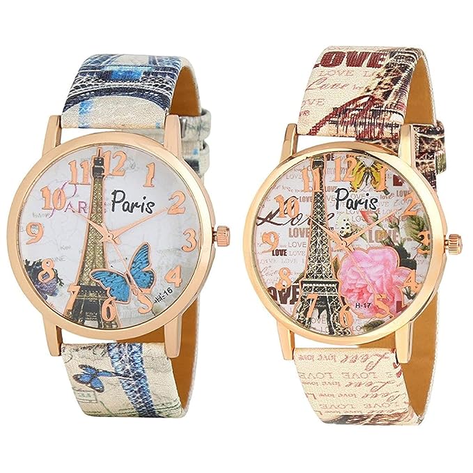 OM DESIGNER Analogue Multicolor Dial Girl's & Women's Watch Combo - Pais Combo-Bb-Pp