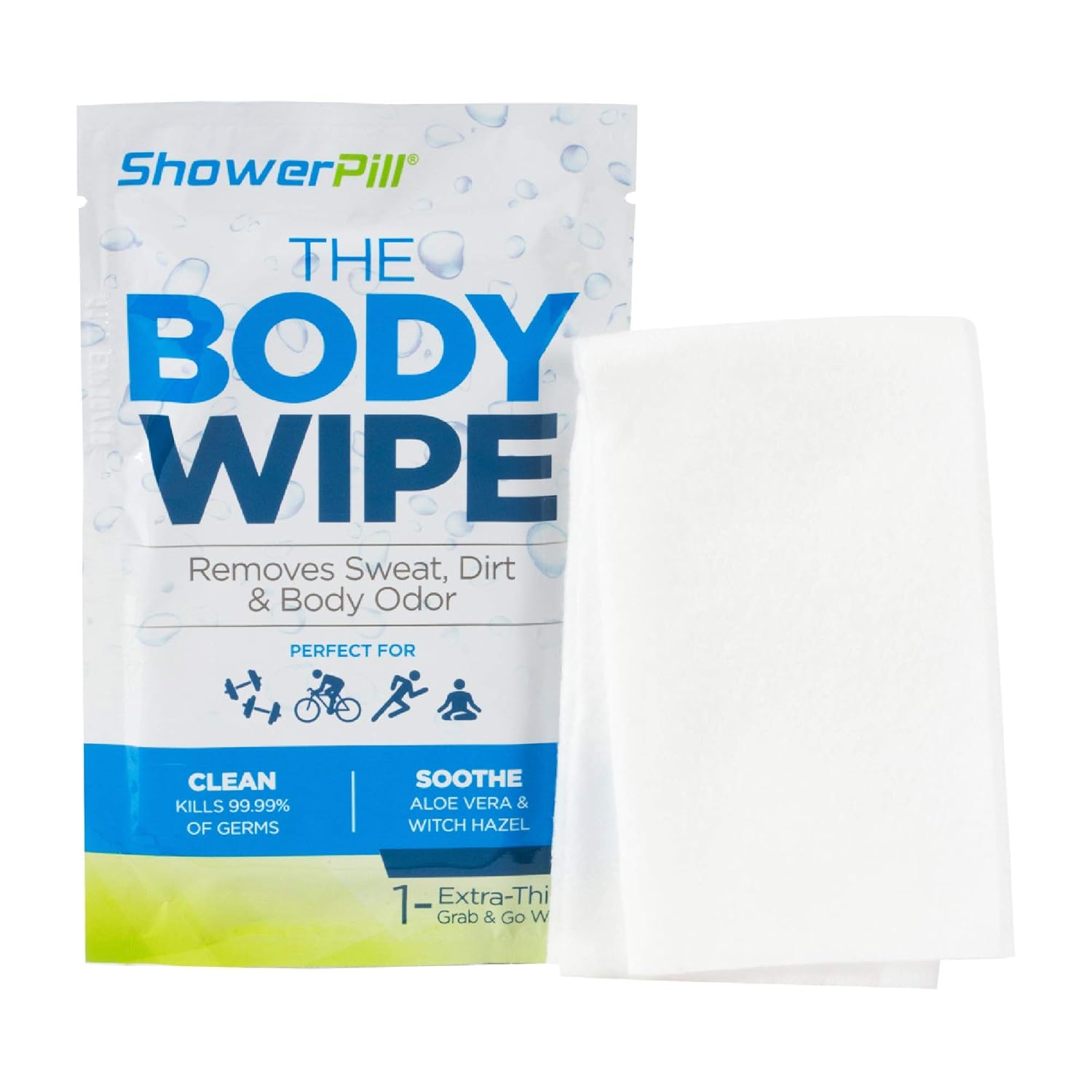 Shower Pill Body Cleaning Wipes with Special Cleansing