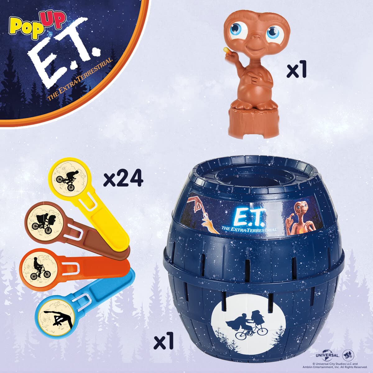 TOMY Pop Up E.T. Kids Game - Preschool and Kids Games for Family Game Night - Winter Break Activities and E.T. Toys - Girls and Boys Games - 2-4 Players - Ages 4 Years and Up