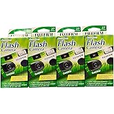Fujifilm QuickSnap Flash 400 Disposable 35mm Camera w/, 27 Exp, 4-Pack | Includes 4 QuickSnap Flash cameras for photography, travel and events