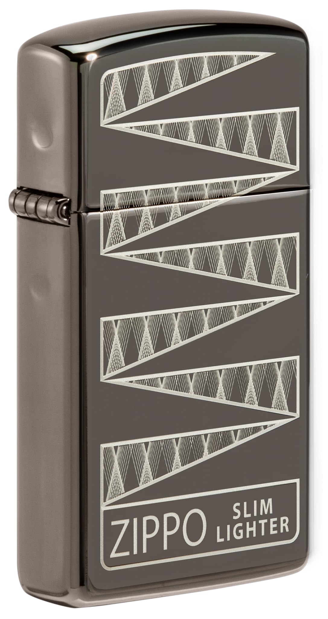 Zippo Windproof Lighter, 65th Anniversary Zippo Slim Collectible Design – Black Ice, Laser Engraving – Fancy Fill – Refillable, Reusable, Windproof Design – Comes in Gift Box – Made in USA