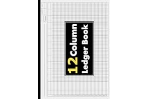 12 Column Ledger Book: Columnar Pad 12 Column | 12 Column Accounting Ledger Book | Spreadsheet Record Book