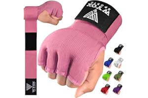 WYOX Gel Boxing Hand Wraps Inner Gloves for Men & Women – 80cm Quick Wrist Strap, Padded Knuckle Support, Fingerless MMA Muay Thai Kickboxing Wraps for Training, Punching & Martial Arts