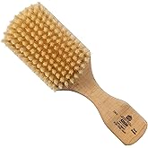 Kent OS11 Satinwood Military Club Hair Brush & Beard Brush – Soft White Boar Bristles for Fine or Thinning Hair, Recommended for Sensitive Scalp and Hair Loss, Men's Grooming, and Beard Care