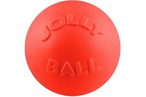 Jolly Pets Bounce-n-Play Dog Toy Ball, 8 Inches/Large, Orange, (Model: 2508 OR)