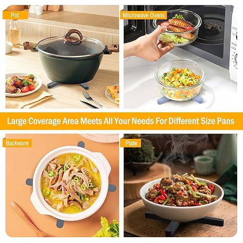 Foldable Silicone Trivet, Pack Trivet Pad for Hot Pots and Pans