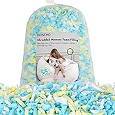 HONEHO 5lbs Shredded Memory Foam Bean Bag Filler, Soft and Convenient Bean Bag Filling Pillow Stuffing for Beanbag, Couch, Cushion, Stuffed Animals, Dog Bed, Arts Crafts