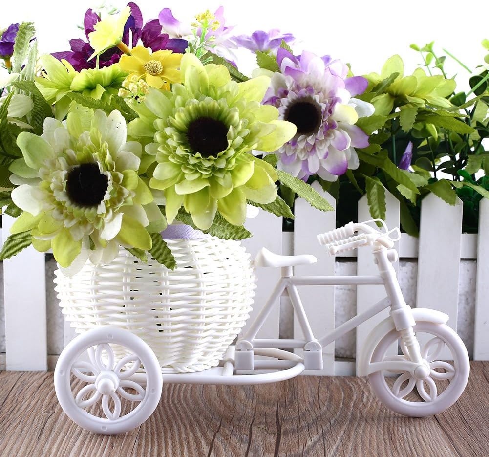 triciclo con flores