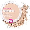 Ruby Kisses Mineral Pressed Powder Foundation, Medium to Full Coverage Natural Finish 0.35 Ounce (Fair Porcelain)