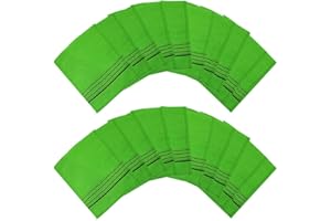 ZEBRUSH Korean Italy Towel Genuine Korean Exfoliating Scrub Bath Mitten 20Pcs Green