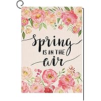 BLKWHT Spring Peony Garden Flag Vertical Double Sided 12x18 Inch Flower Farmhouse Outdoor Yard Decor