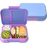 Bentgo Pop - Leak-Proof Lunch Box & Removable Divider for Ages 8+ & Teens - Lunch Container Holds 5 Cups of Food; 3-4 Compartments; Microwave/Dishwasher Safe; 2 Year Warranty (Periwinkle/Pink)