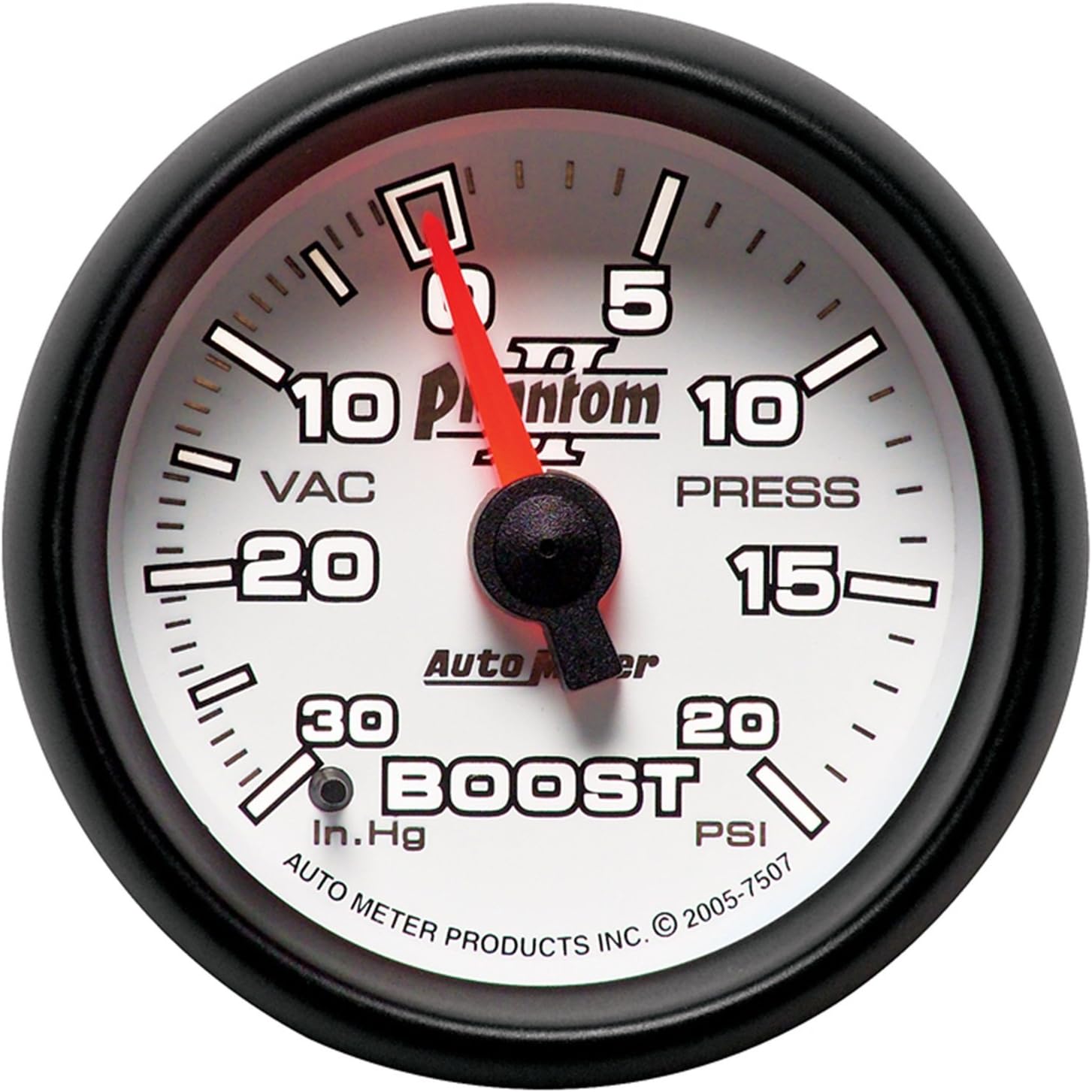 Hg/30 PSI Mechanical Vacuum/Boost Gauge Auto Meter 3603 II 2
