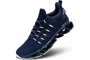 PEAYA Mens Running Shoes Mesh Breathable Trail Runners Fashion Sport Blade Walking Tennis Sneakers