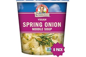 DR. MCDOUGALL'S RIGHT FOODS Dr. McDougall's Spring Onion Noodle Soup - Gluten Free and Vegan Ramen Noodles - Instant Ramen Noodle Cups - Vegetarian Ramen Soup - Instant Noodles - 1.9 Ounces - Pack of 6