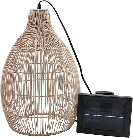 lumisky holiday lampara de techo solar polirratan beige negro