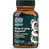 Gaia Herbs Sinus & Lung Supreme - Lung Support Supplement for Respiratory Health - Sinus Support -Vegan, Gluten-Free & Dairy Free - Plant-Based Formula - 60 Capsules