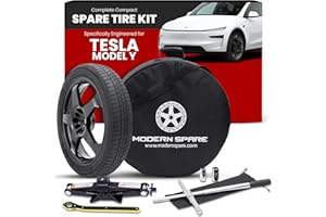 Modern Spare Complete Compact Spare Tire Kit With Carrying Case - Fits 2020-2025 Tesla Model Y