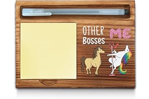 WAINVNIAW Funny Boss Gifts, Fun, Gag, Humor, Thank You Appreciation Gifts for Boss Office Desk Supplies Accessories Sticky Self-Stick Note Pad Holders WPP59