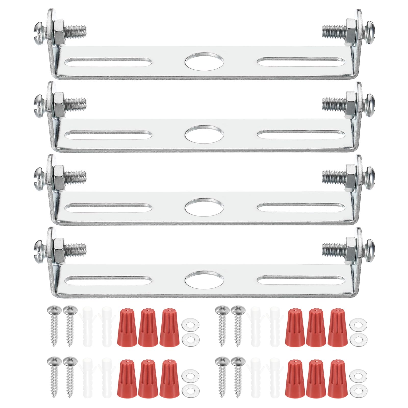 Patikil 85mm Universal Light Fixture Mounting Bracket Kit, 4 Set Crossbar Ceiling Light Plate with Screw for Wall, Ceiling, Pendant, Chandelier