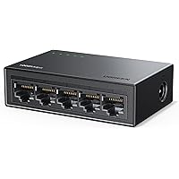 UGREEN Ethernet Switch, 5 Port Gigabit Ethernet Splitter, Plug & Play, Wall Mount & Desktop Network Switch Hub, Unmanaged, Co