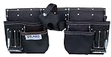 AB Tools Double Leather Tool Belt Roll Pouch Holder 11 Pockets Adjustable Buckle view 5