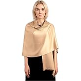 Achillea Soft Silky Solid Pashmina Shawl Wrap Scarf for Wedding Bridesmaid Dress
