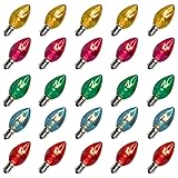 Romasaty 25 Pack C7 Multi-Color Christmas